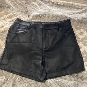 Leather shorts